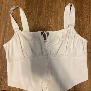 Kendall + Kylie White corset crop top